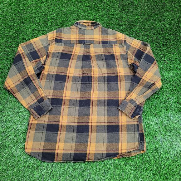 Red-Head Flannel Button Shirt Large 23x28 Shadow Plaid - Picture 2 of 14